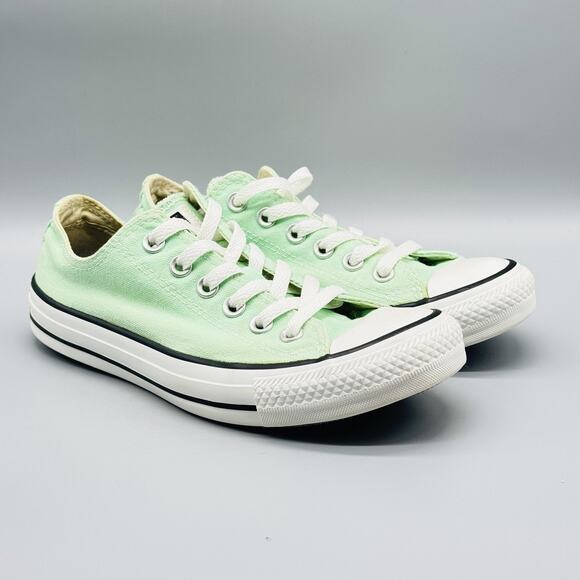 Converse Shoes Womens 7 Mint Green Canvas Low Top Chuck Taylor All Star Sneaker - Picture 2 of 12